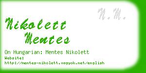 nikolett mentes business card